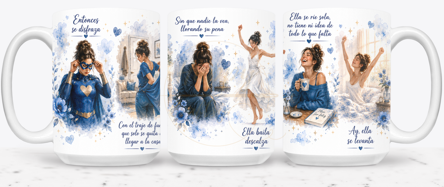 La Fuerza Que Nadie Ve Blue-349 Mugs - 349-15OZ-White