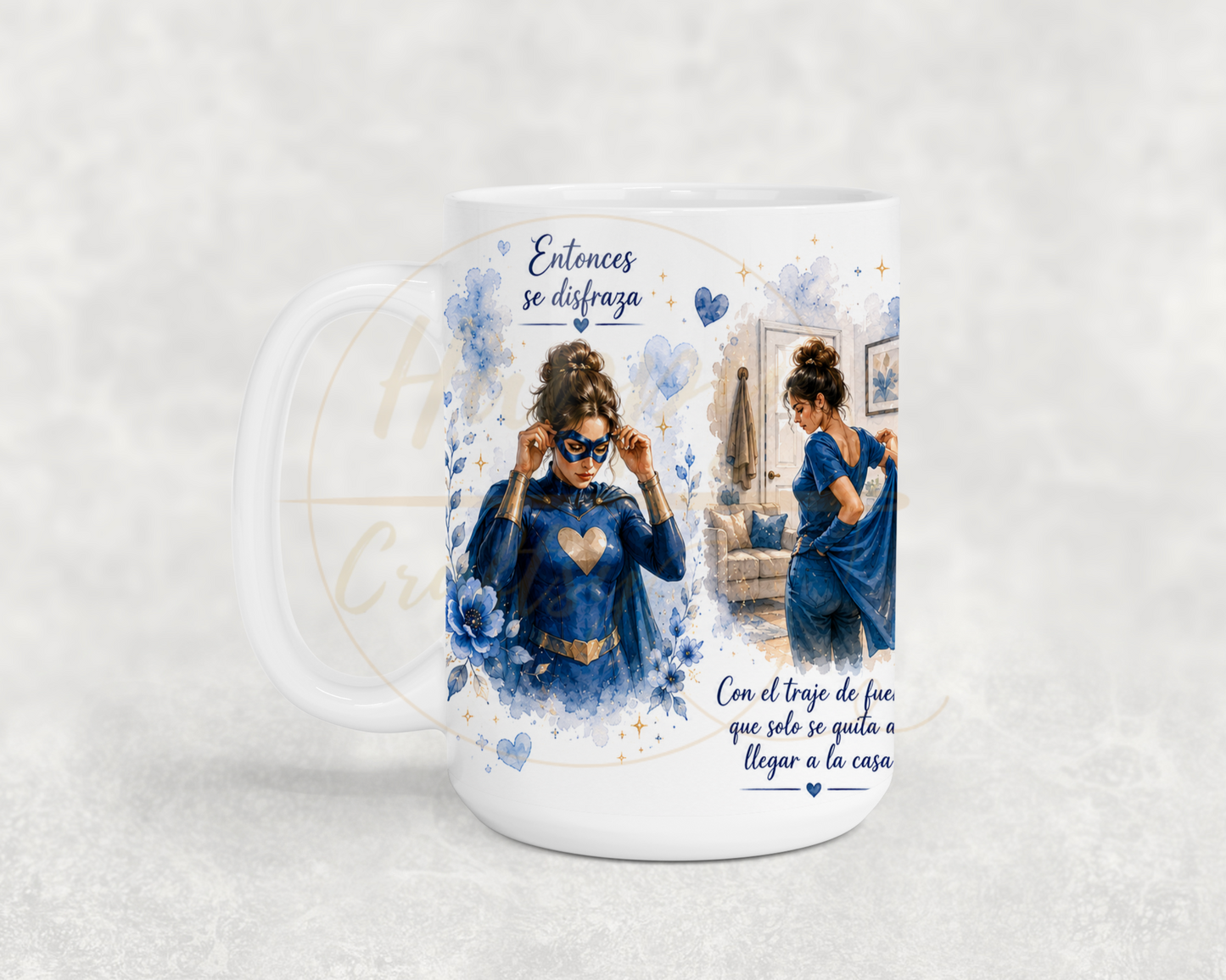 La Fuerza Que Nadie Ve Blue-349 Mugs - 349-15OZ-White