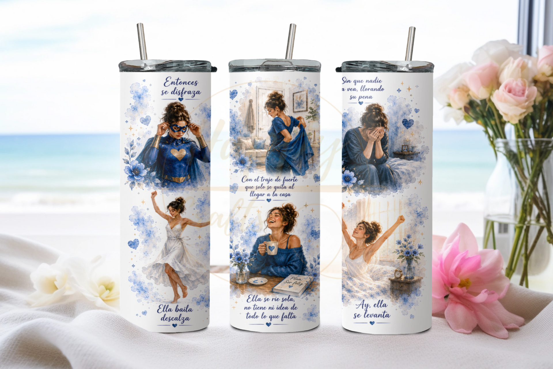La Fuerza Que Nadie Ve Blue-349 Tumbler - 349-20OZ-White