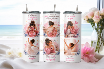 La Fuerza Que Nadie Ve Pink-350 Tumbler - 350-20OZ-White