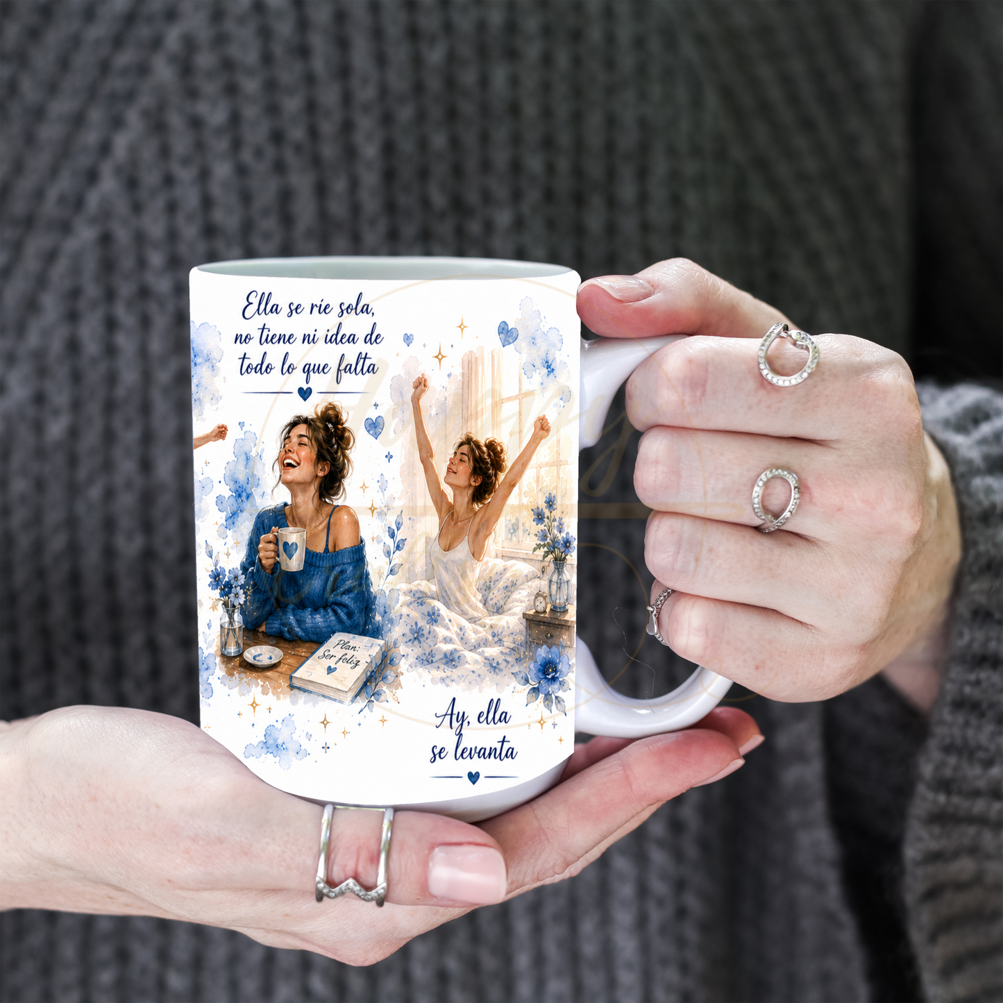 La Fuerza Que Nadie Ve Blue-349 Mugs - 349-15OZ-White
