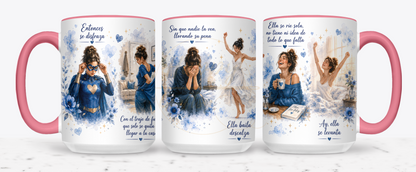 La Fuerza Que Nadie Ve Blue-349 Mugs - 349-15OZ-Pink