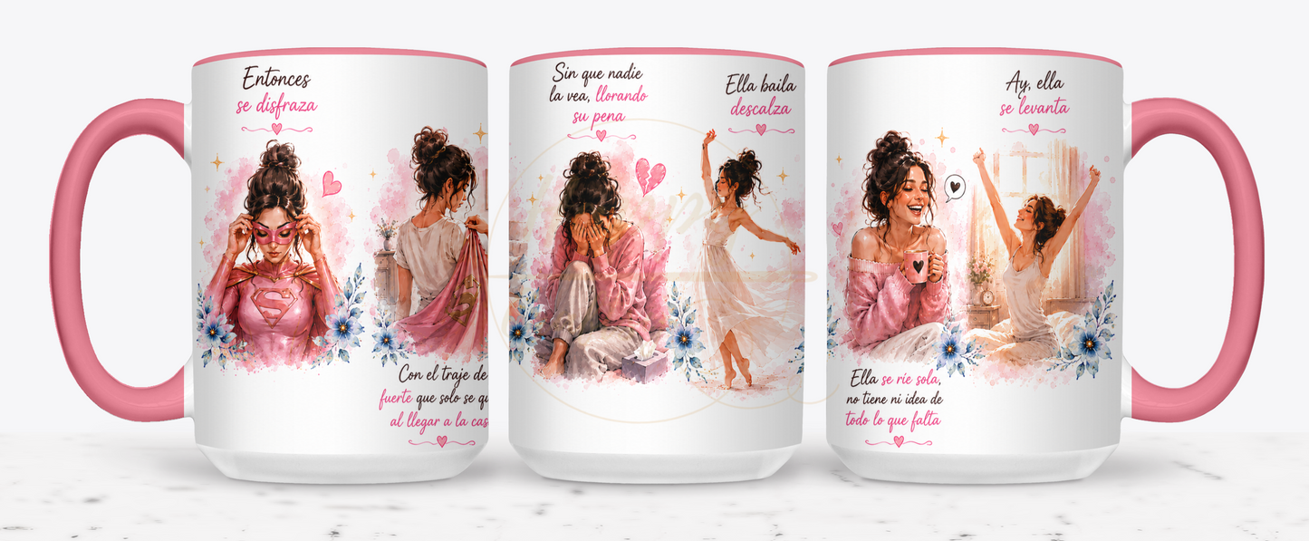 La Fuerza Que Nadie Ve Pink-350 Mugs - 350-15OZ-Pink