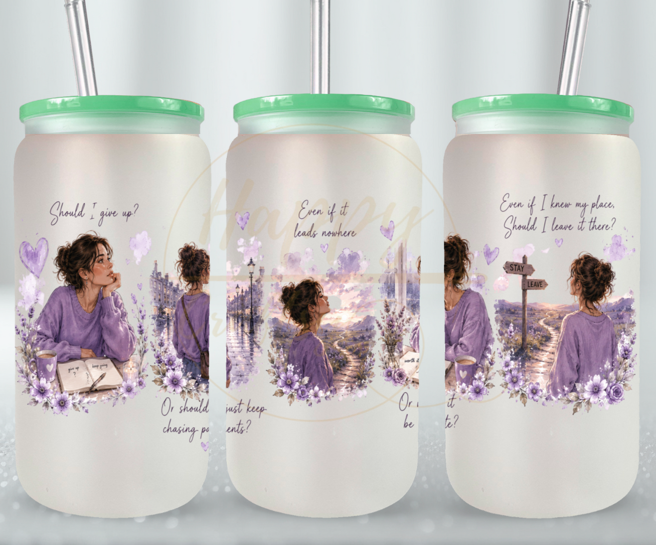 The Path I Choose-351 Glass Can - 351-16OZ-Green
