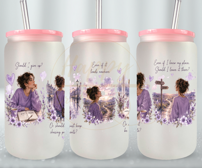 The Path I Choose-351 Glass Can - 351-16OZ-Pink