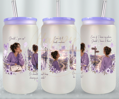 The Path I Choose-351 Glass Can - 351-16OZ-Purple