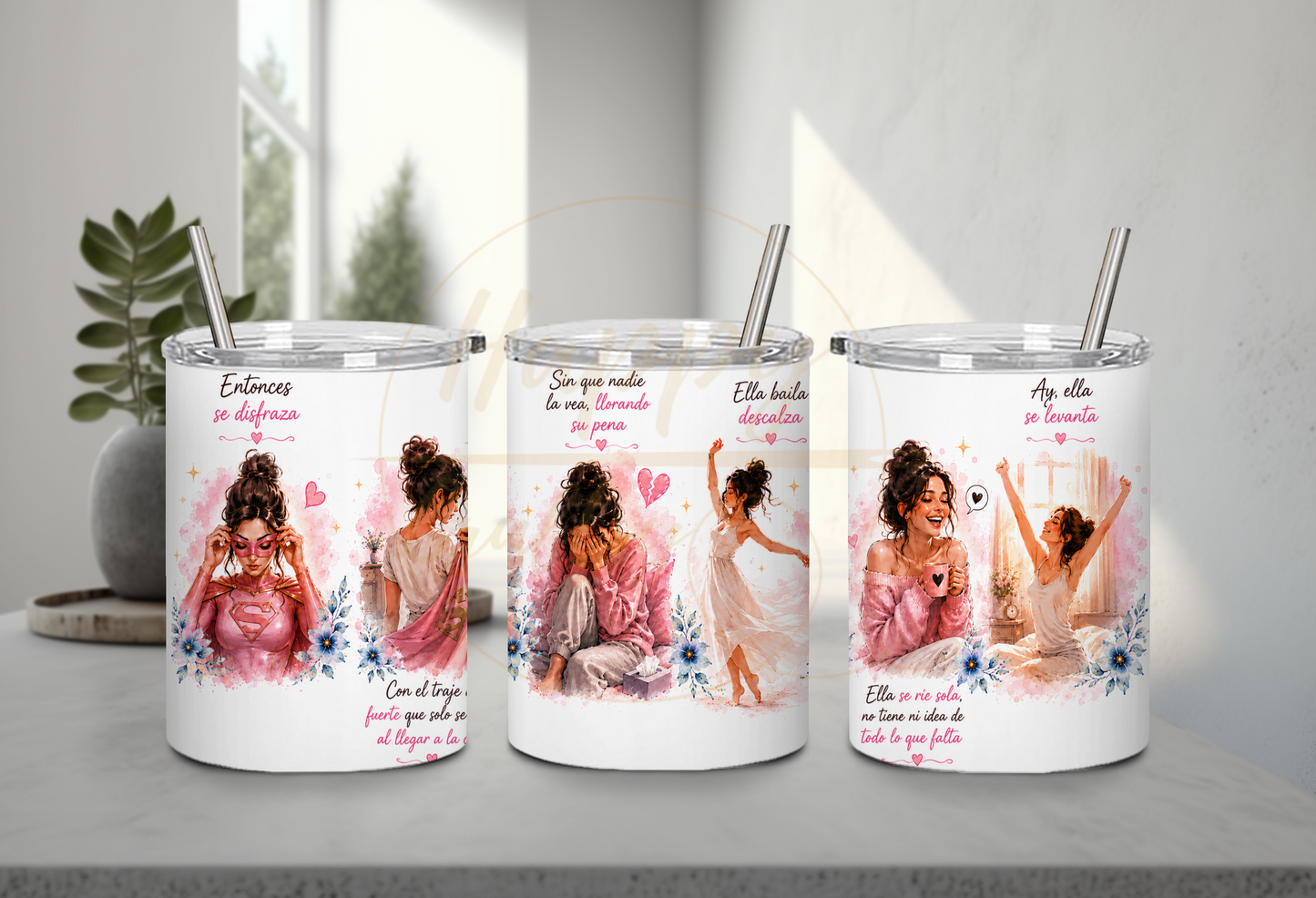 La Fuerza Que Nadie Ve Pink-350 Tumbler - 350-10OZ-White