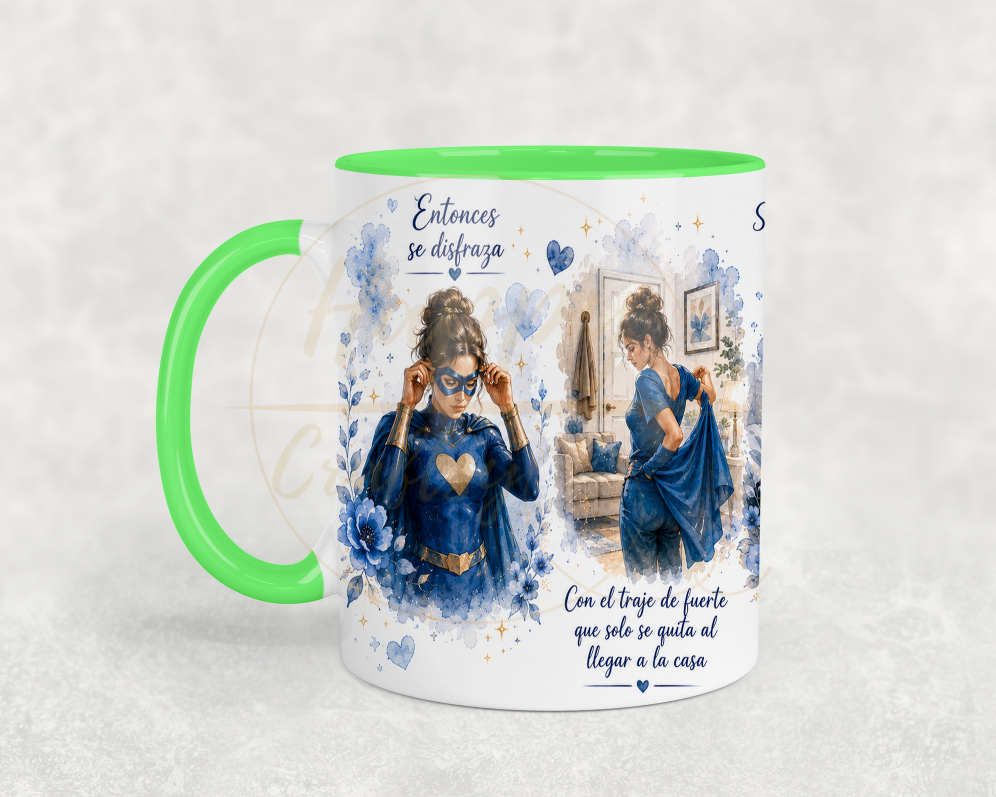 La Fuerza Que Nadie Ve Blue-349 Mugs - 349-11OZ-Green