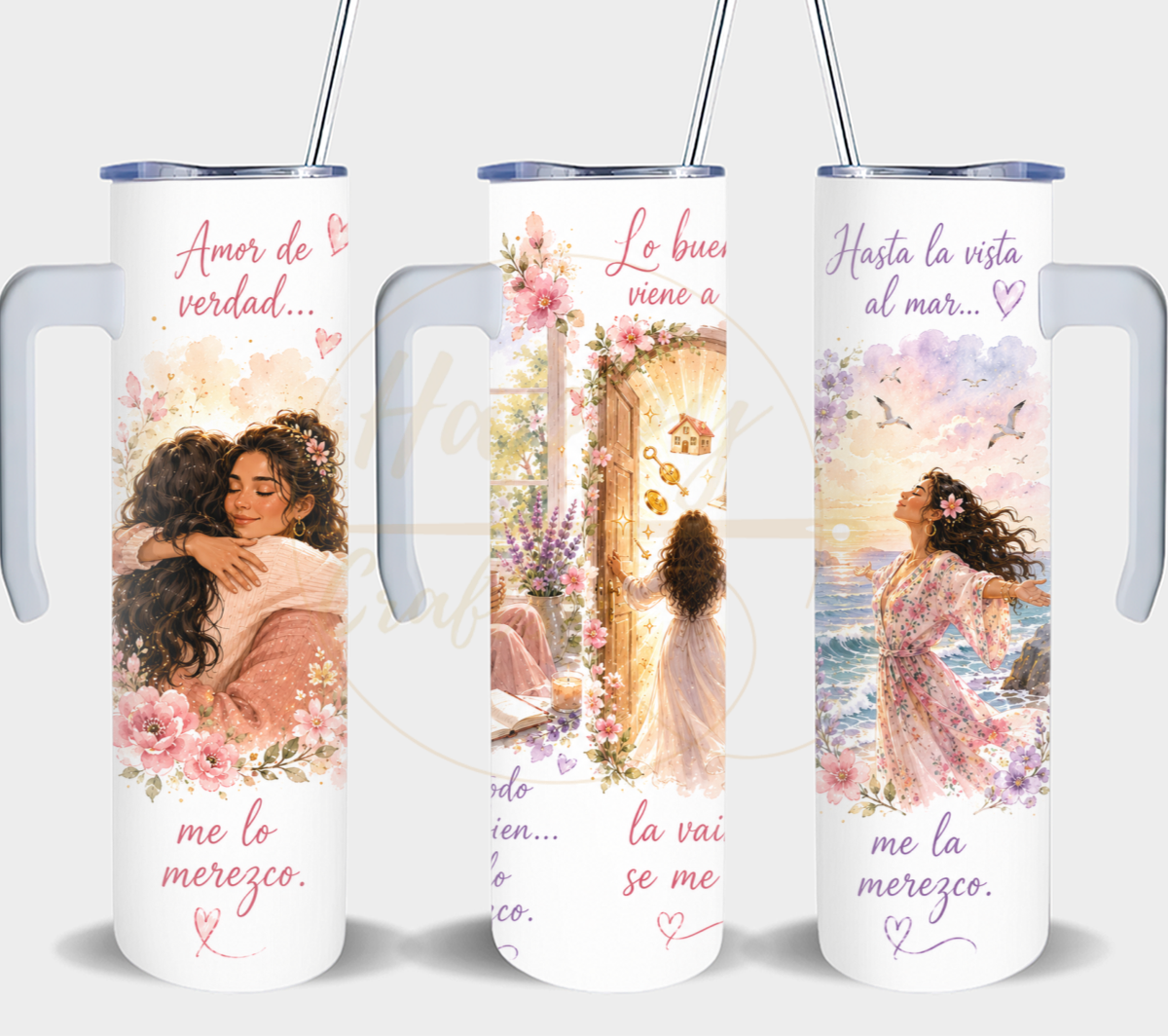 Me lo Merezco-354 Tumbler - 354-20oz With Handler-White