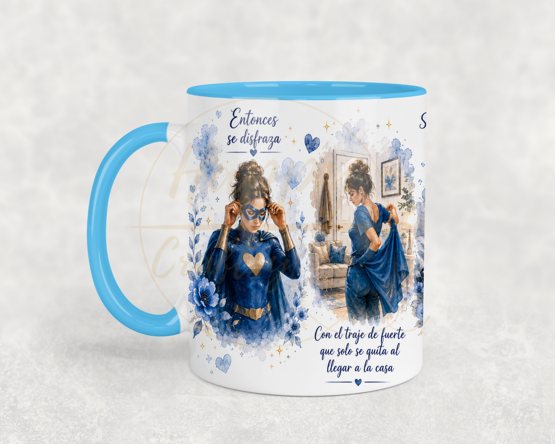 La Fuerza Que Nadie Ve Blue-349 Mugs - 349-11OZ-Light Blue