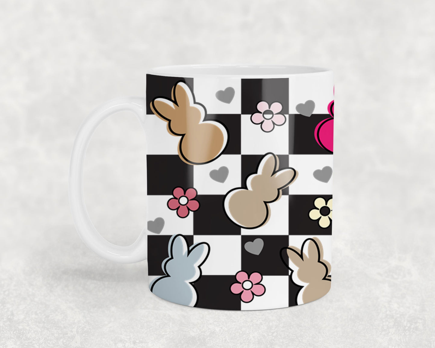 Easter Bunny Checkered-10457 - mugs