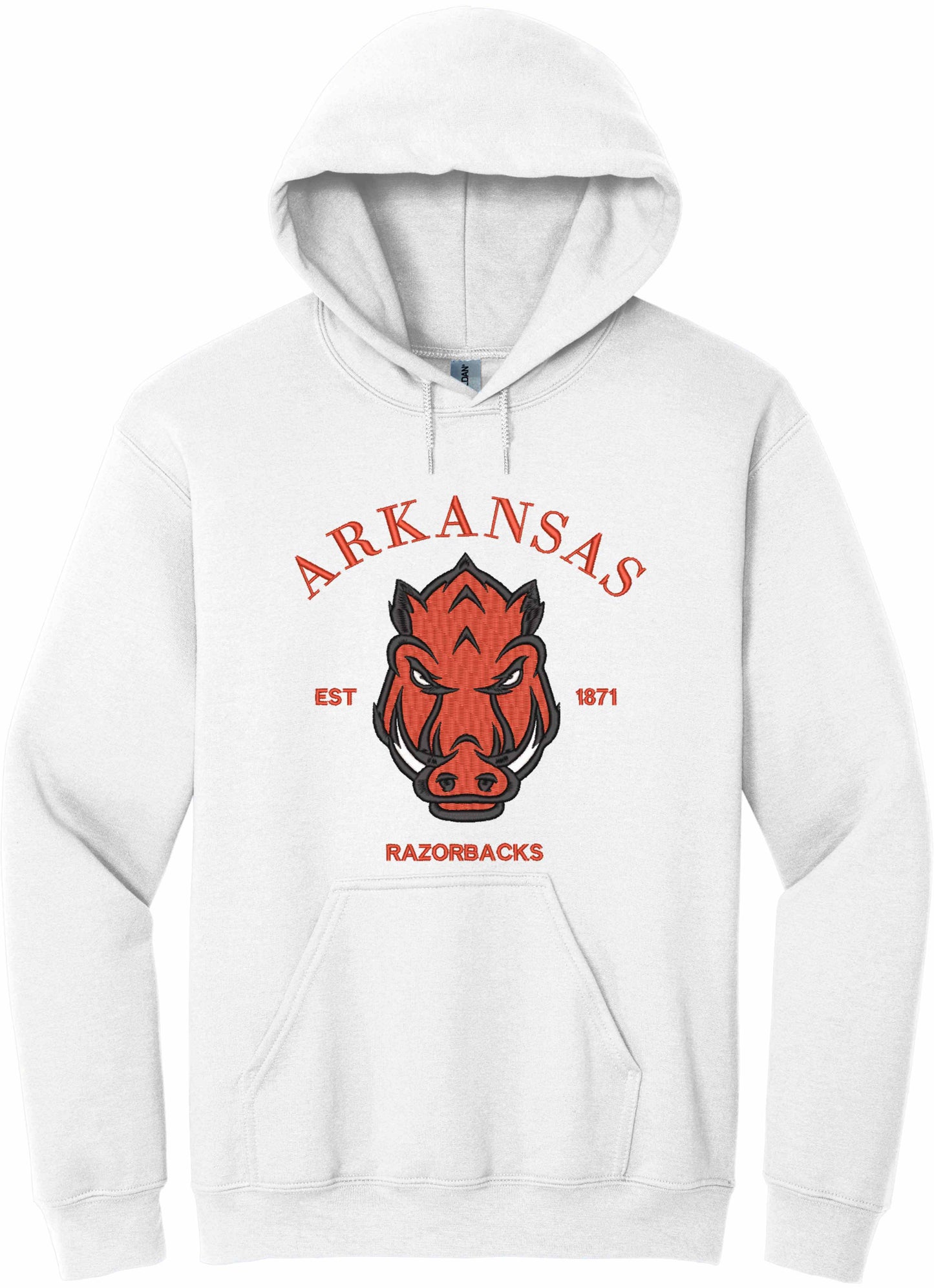 RAZORBACKS EMBROIDERED-10625 - hoodie