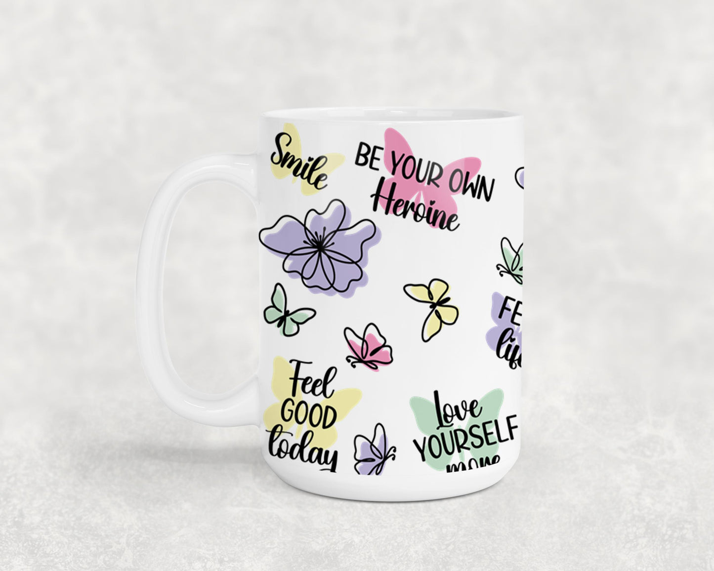 Happiness Looks Gorgeous on You-9894 - mugs