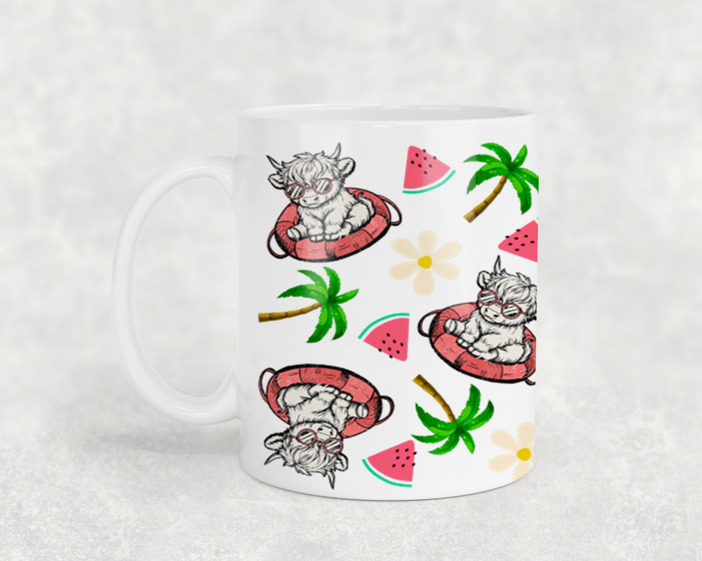 Summer Highland Cow-10670 - mugs