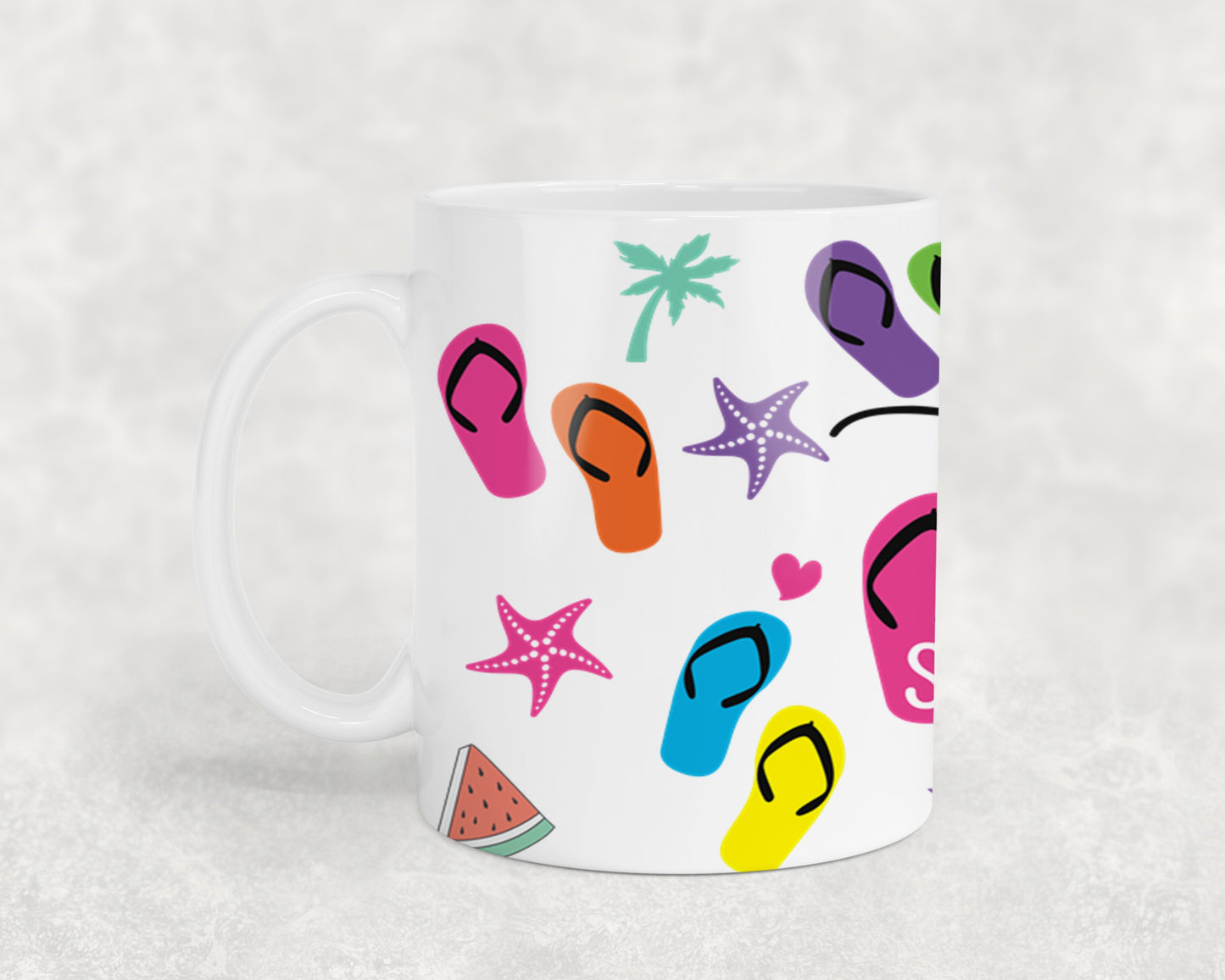 Hello Summer Flip Flops-10641 - mugs