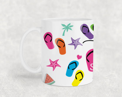 Hello Summer Flip Flops-10641 - mugs