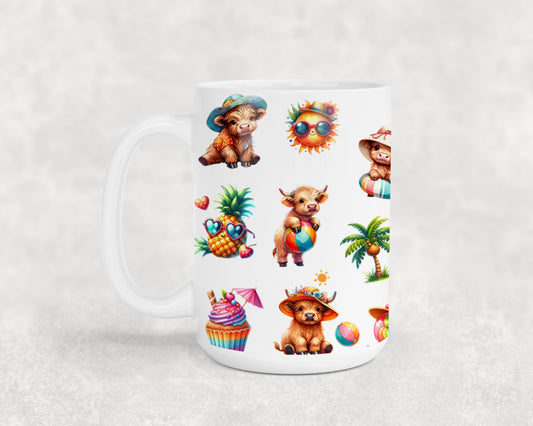 Highland Cow Beach Summer-10642 - mugs
