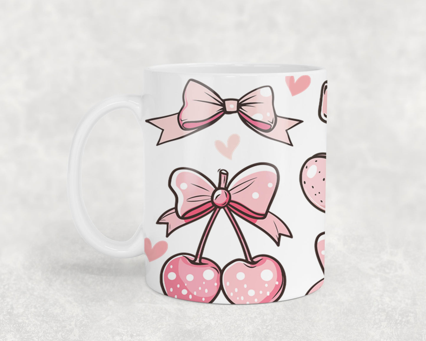 Pink Bow-9992 - mugs