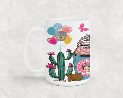 Cafecito y Chisme Mexican Girl-10057 - mugs