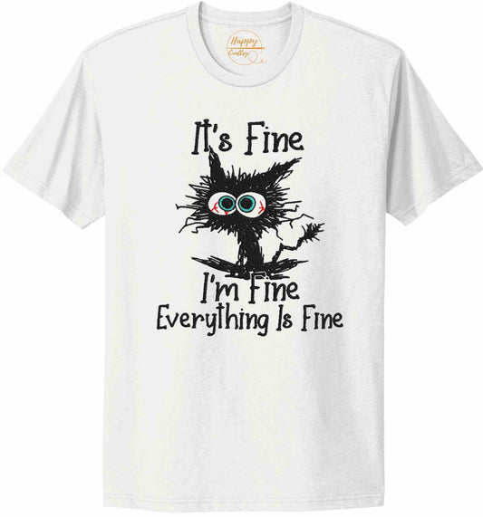 Embroidered I'm Fine-10774 - t-shirt