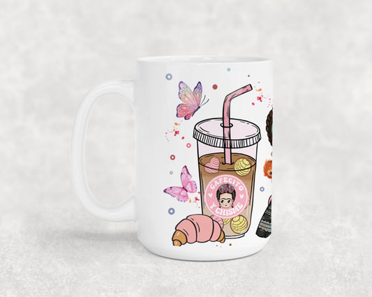 Cafecito y Chisme Mexican Girl-10047 - mugs