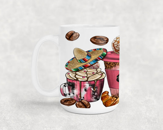 Cafecito y Chisme Mexican Girl-10059 - mugs