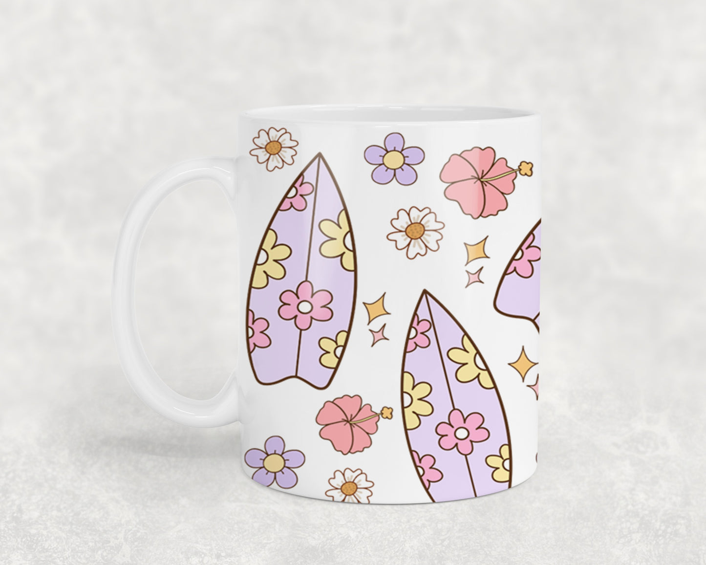 Hibiscos and Surfboard-10686 - mugs