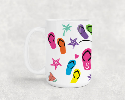 Hello Summer Flip Flops-10641 - mugs