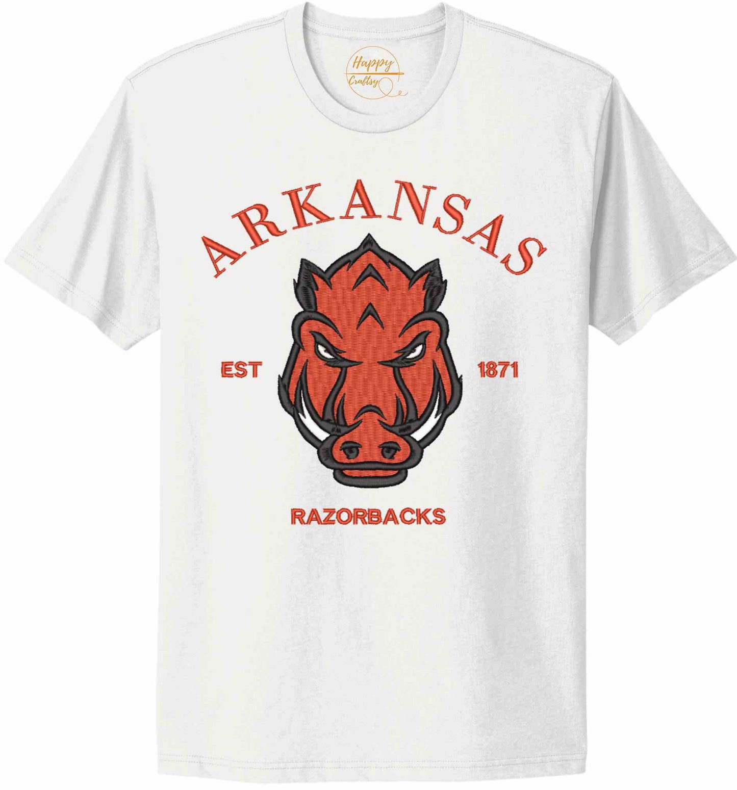 RAZORBACKS EMBROIDERED-10625 - t-shirt
