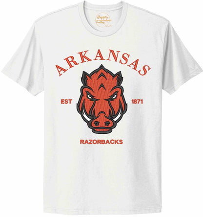 RAZORBACKS EMBROIDERED-10625 - t-shirt