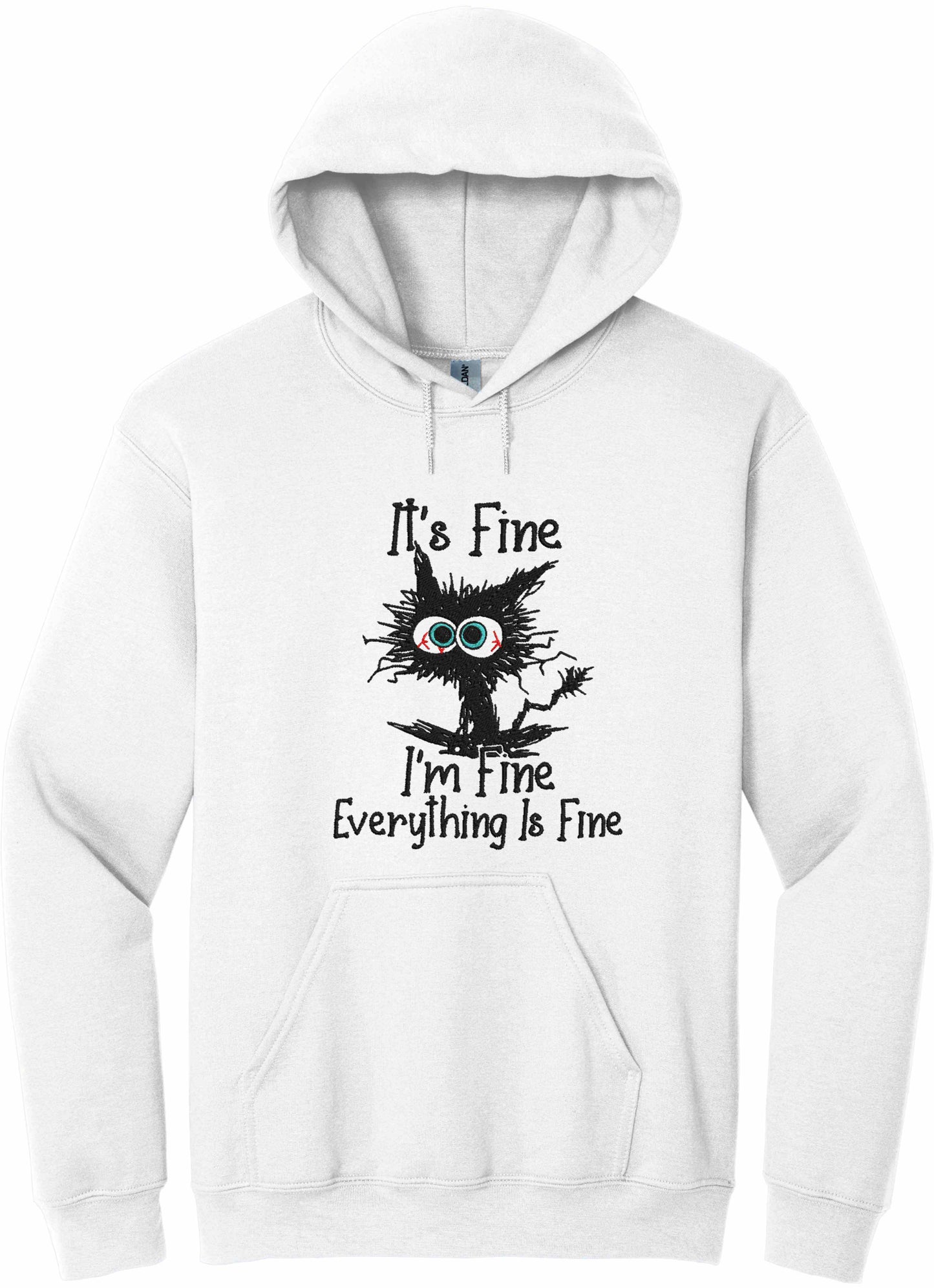 Embroidered I'm Fine-10774 - hoodie