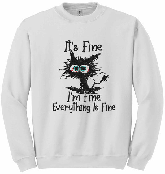 Embroidered I'm Fine - sweatshirt