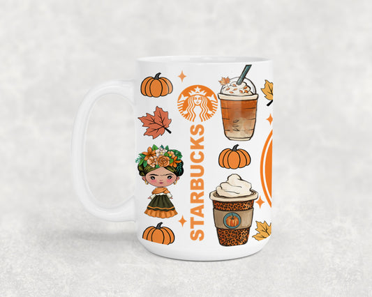 Autumn Mexican Girl - mugs
