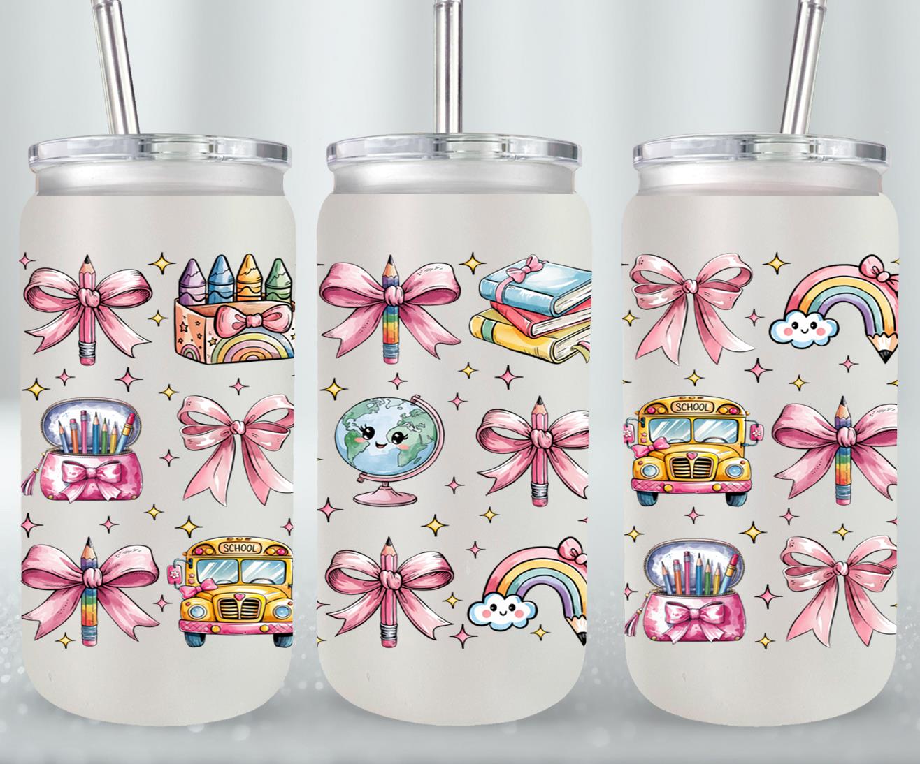 Back to School - glass can