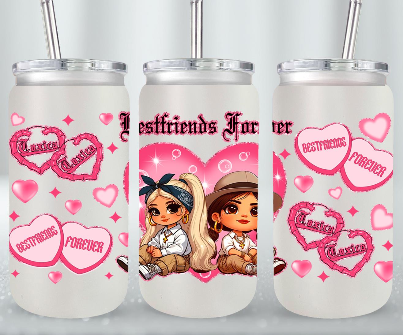 Best Friends Forever-10127 - glass can