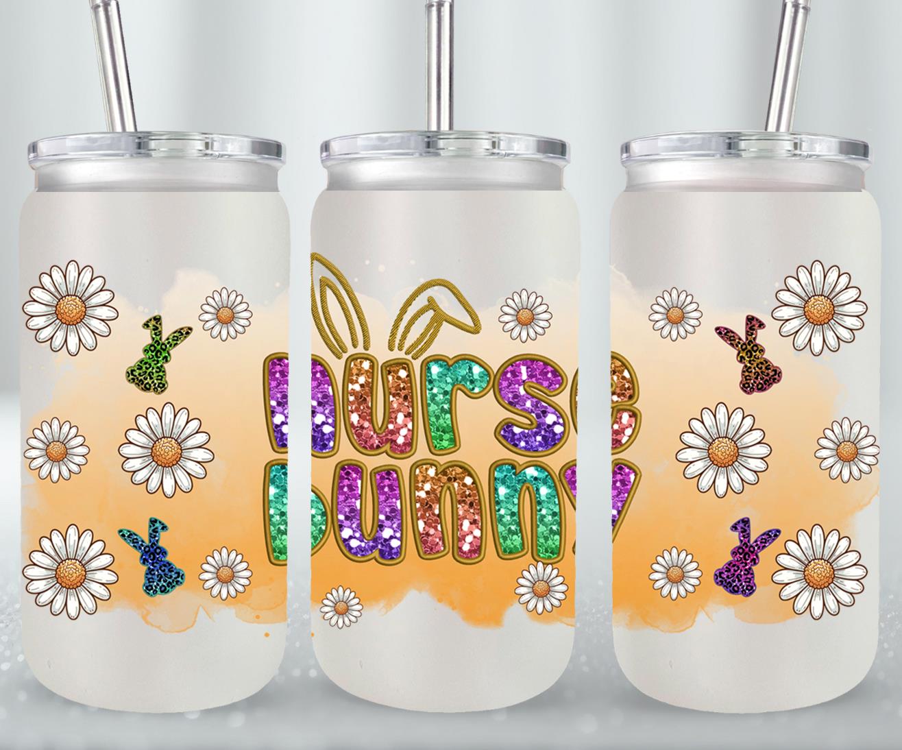 Nurse Bunny-10440 - glass can