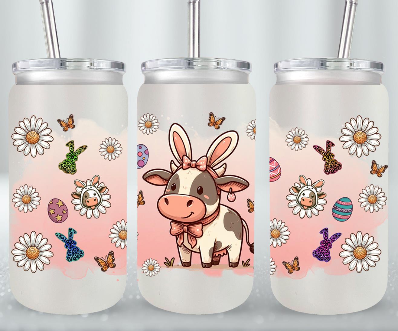 Cow Easter Day-10305 - glass can