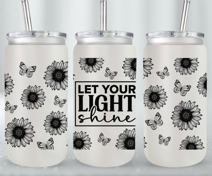 Let Your Light Shine - glass can