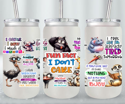 Fun Fact I Don?t Care-9889 - glass can