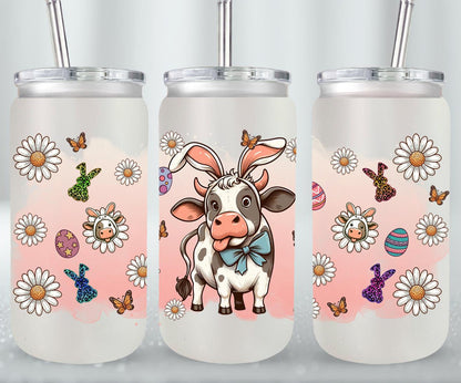 Cow Easter Day-10301 - glass can