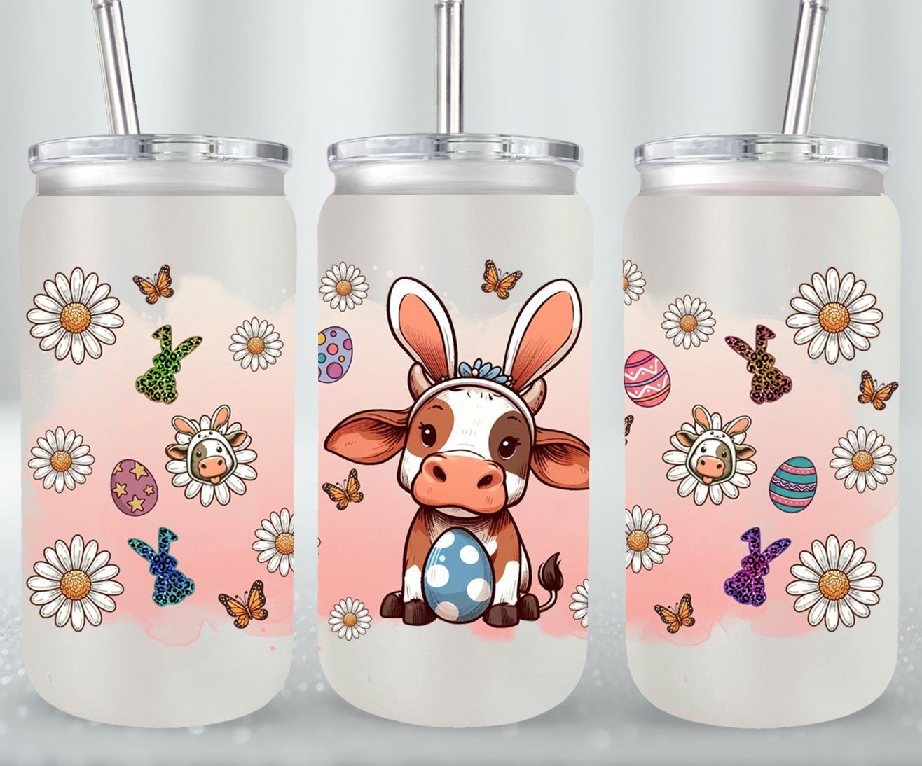 Cow Easter Day-10296 - glass can