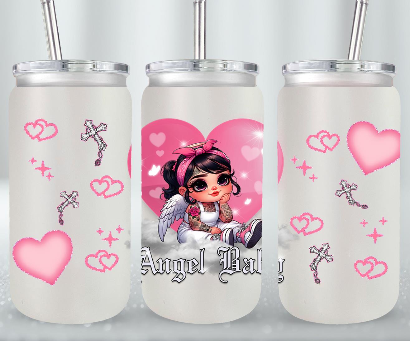 Angel Baby-10123 - glass can