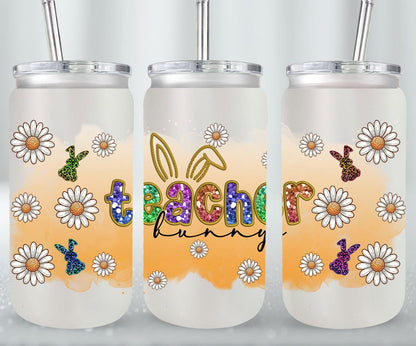 Teacher Bunny-10451 - glass can