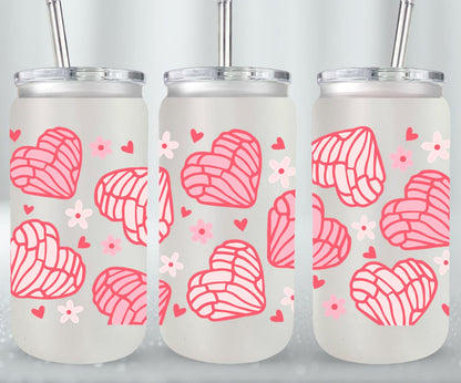 Concha Heart-10098 - glass can