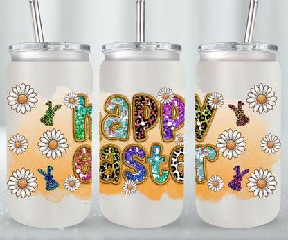 Happy Easter-10361 - glass can