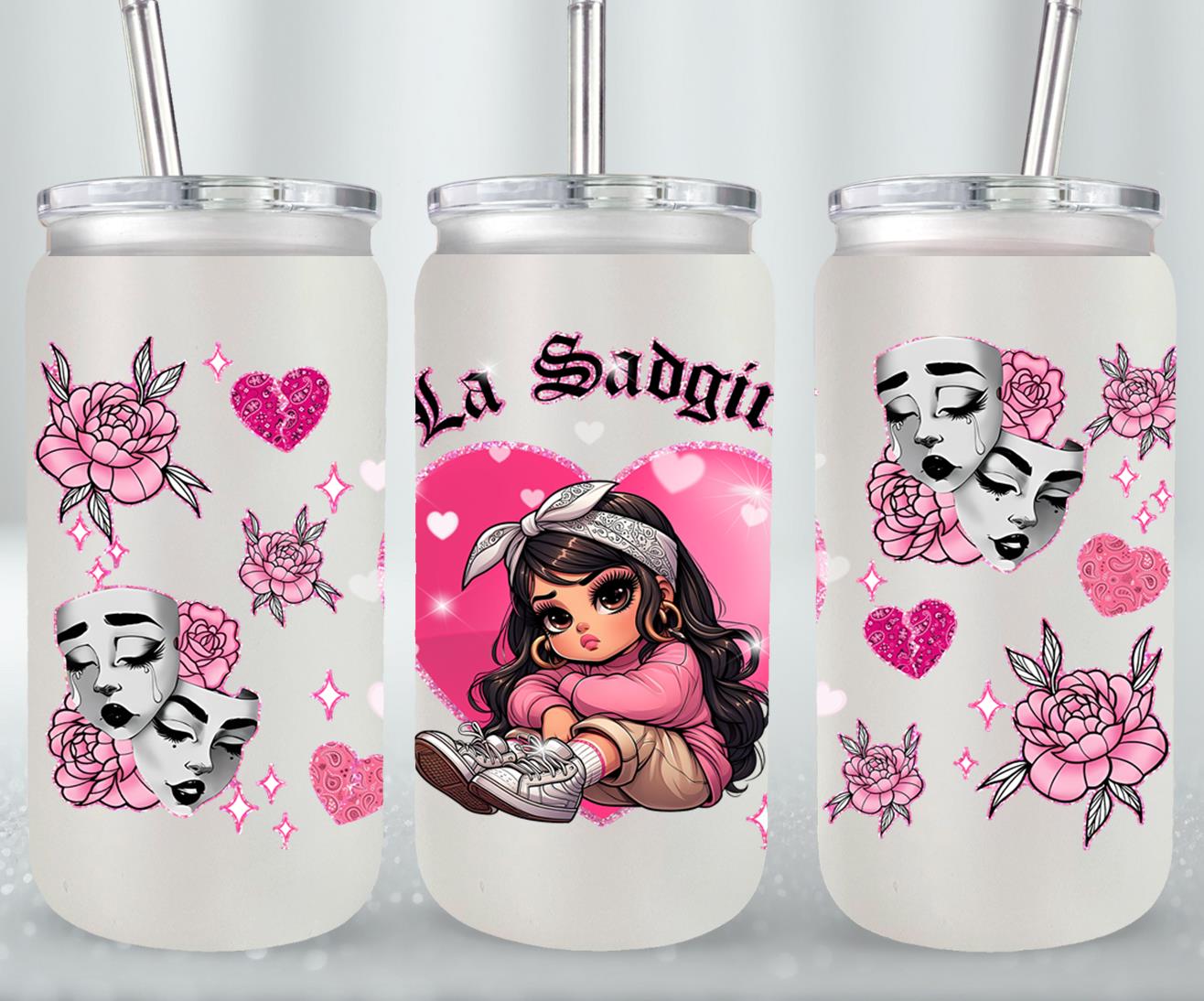 Las Sad Girl-10143 - glass can