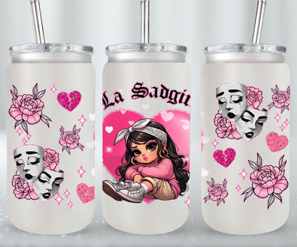 Las Sad Girl-10143 - glass can