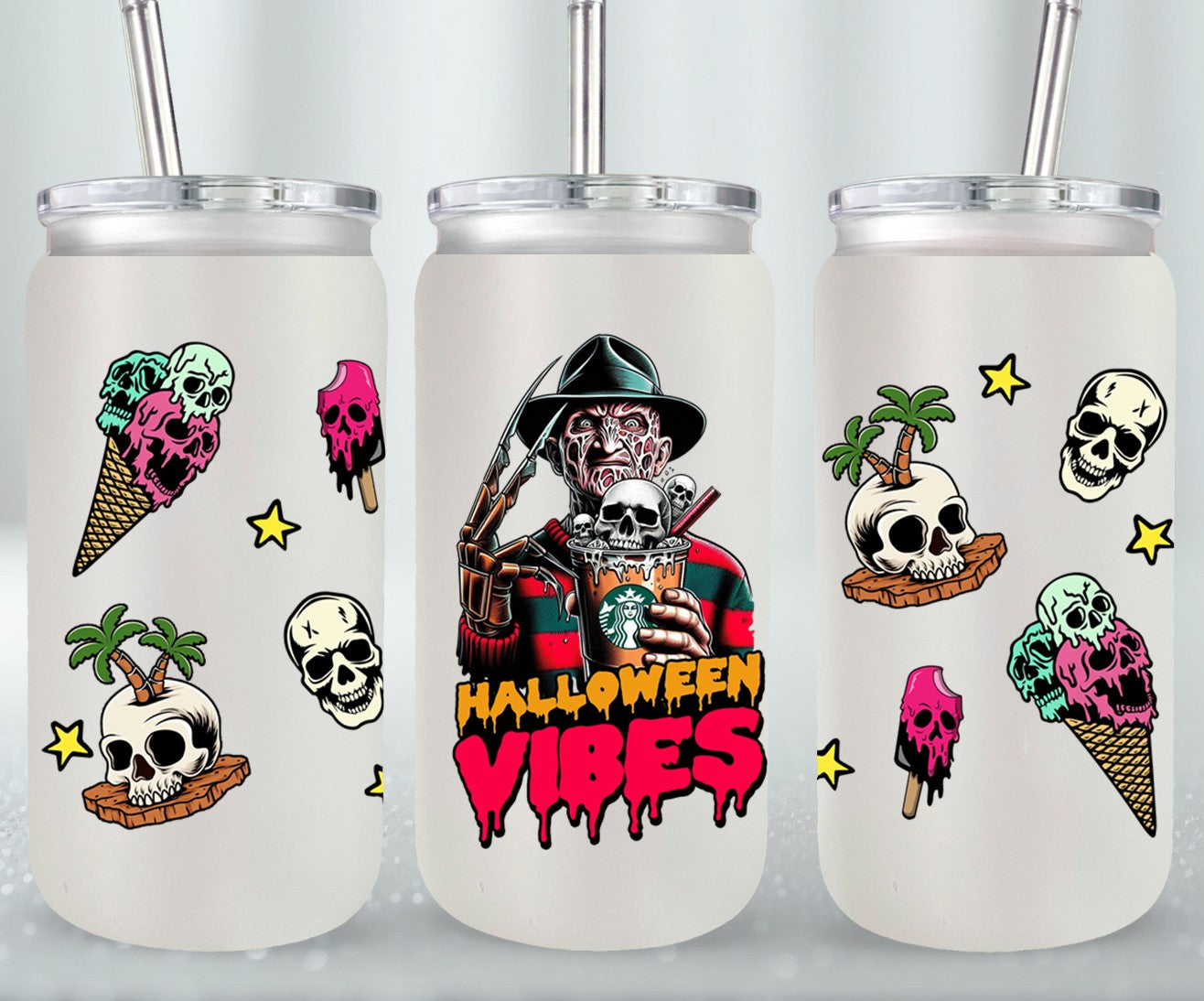 Halloween Vibesr-10748 - glass can