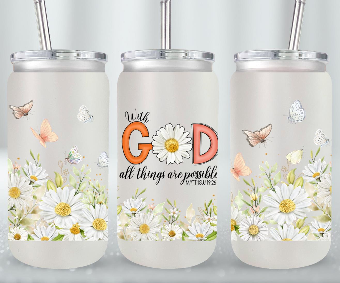 With God All Things are Possible-10232 - glass can