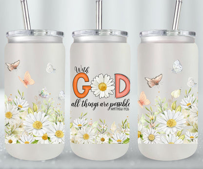 With God All Things are Possible-10232 - glass can